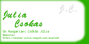 julia csokas business card